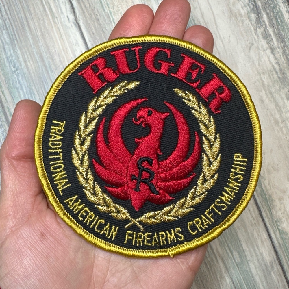 Ruger Traditional American Firearms Craftsmanship 4" Round Embroidered Patch Gun